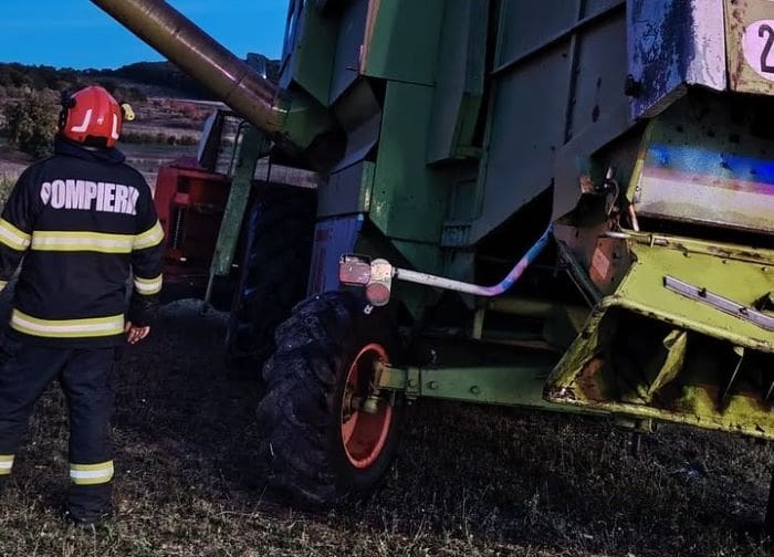 Incendiu la o combină, în Iștihaza