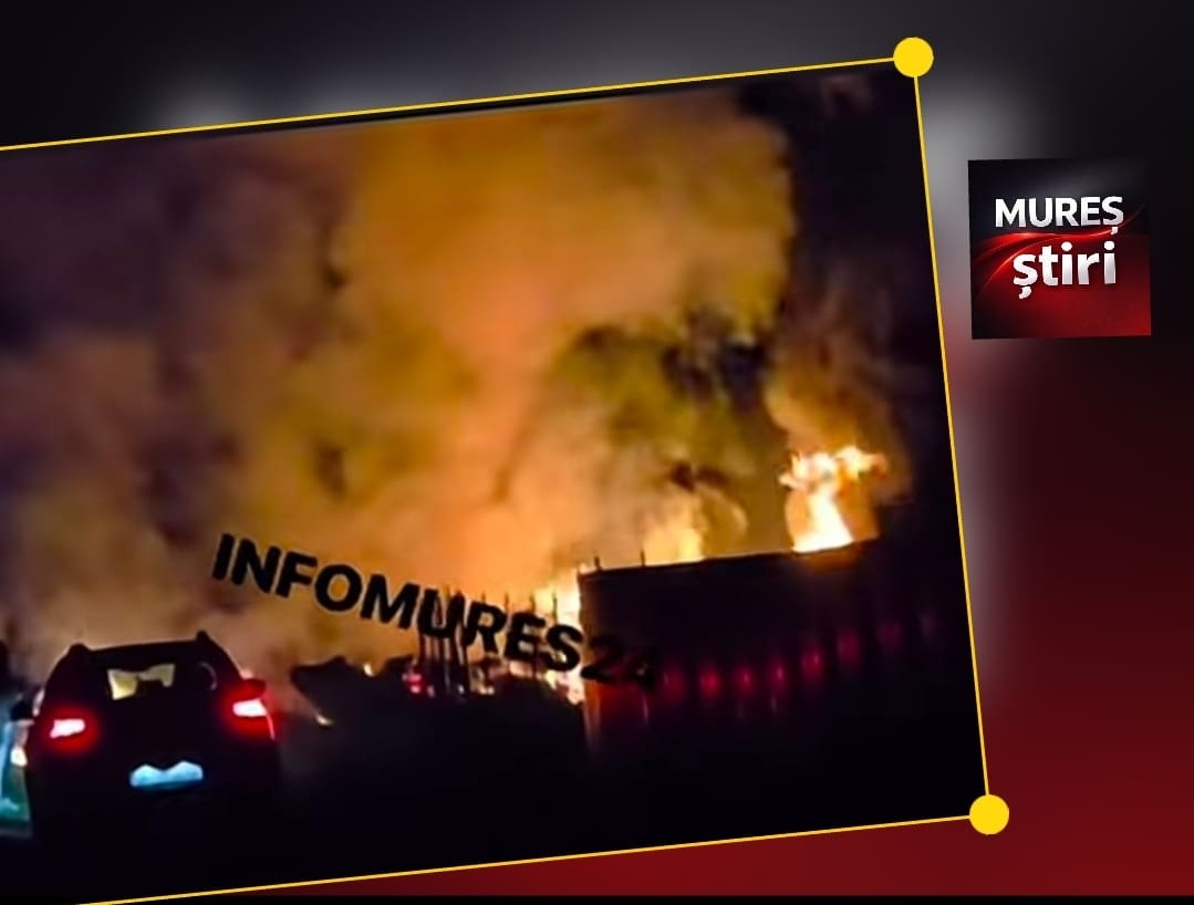 INCENDIU MASIV DE VEGETAȚIE ÎN ZONA GORNEȘTI, JUDEȚUL MUREȘ