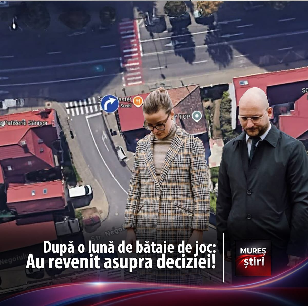 Intersecția Papiu Ilarian cu 1 Decembrie 1918: Primăria revine asupra deciziei rutiere la nici o lună
