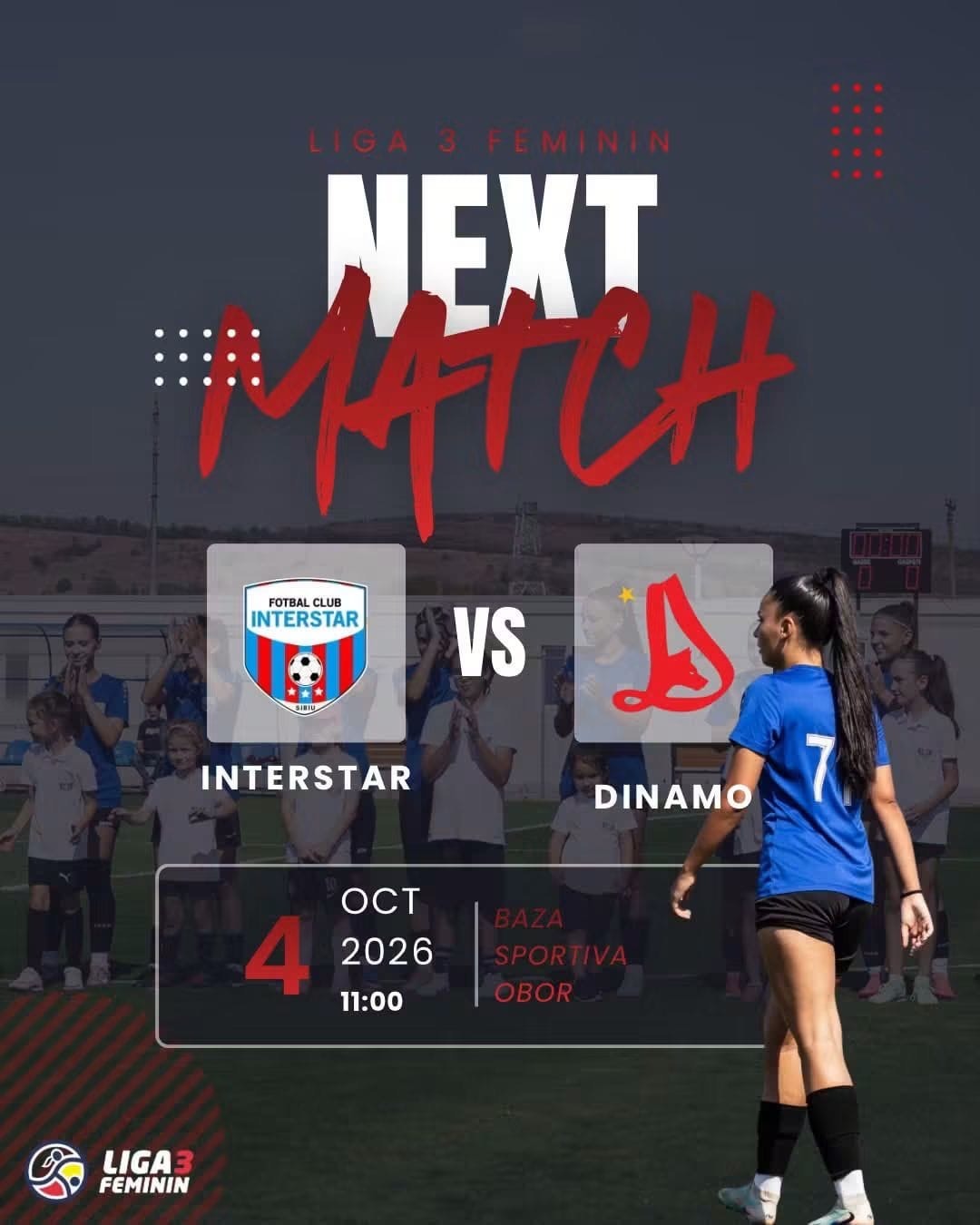 Interstar Feminin Sibiu, duel cu Dinamo la Obor: „Intrăm pe teren cu capul sus și determinați să dăm 100%”