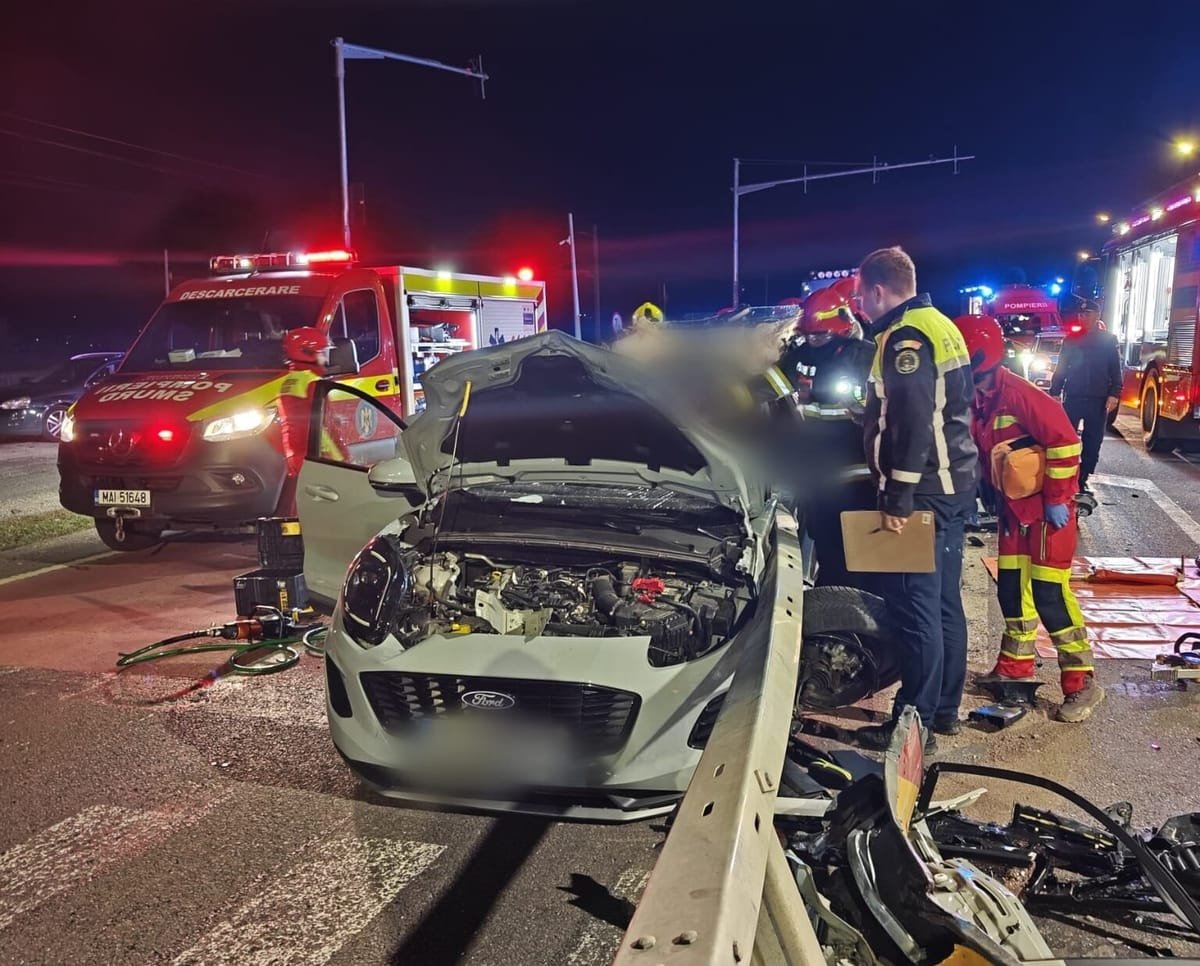Jucu, pe DN 1C: un bărbat a murit după ce două mașini s-au ciocnit la o intersecție