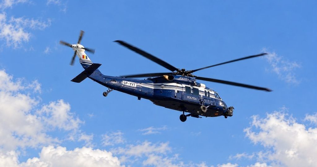 Județul Arad: traficul de pe principalele artere, monitorizat din elicopter în zonele cu risc de accidente
