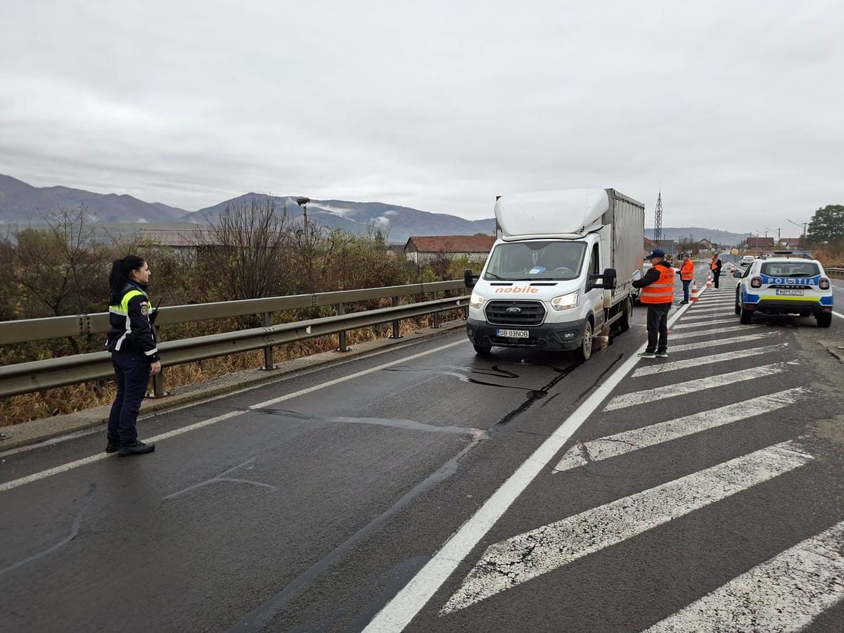 Județul Sibiu: miercuri e ultima zi a anchetei de circulație, șoferii sunt opriți de polițiști
