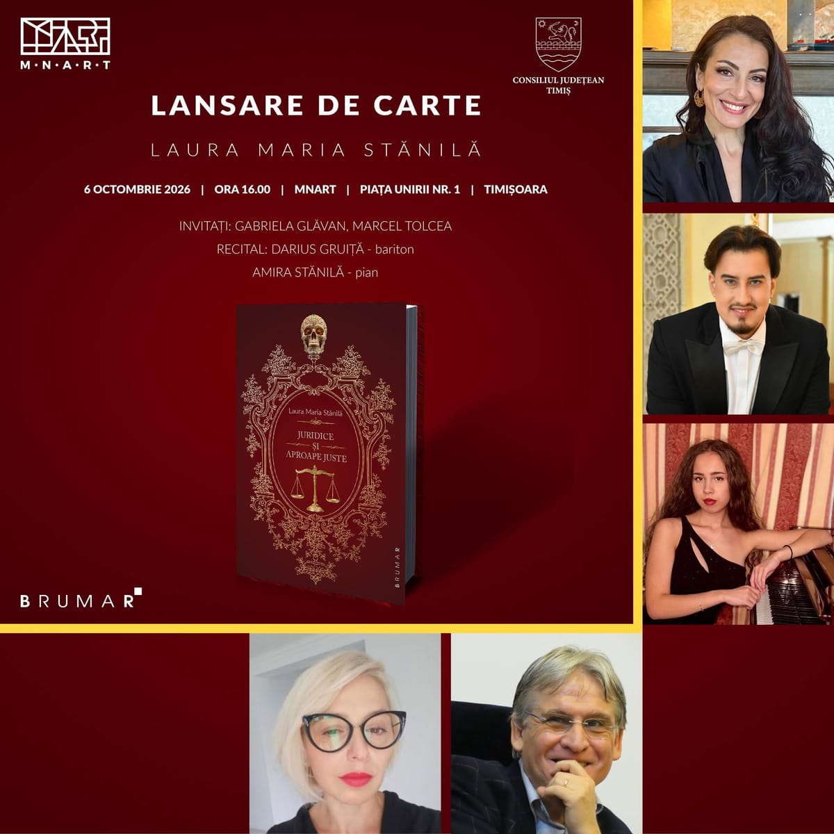 „Juridice și aproape juste”: poezia și dreptul se întâlnesc într-o seară de muzică și literatură, la Timișoara