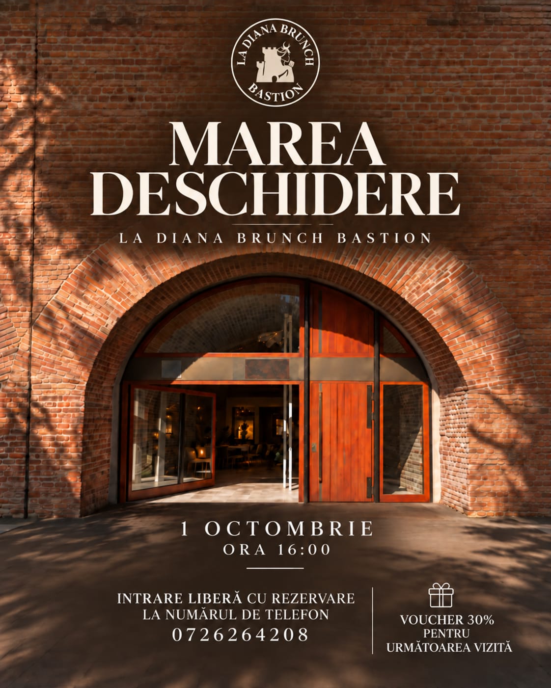 La Diana Brunch Bastion se deschide pe 1 octombrie, la Bastionul Maria Theresia din Timișoara