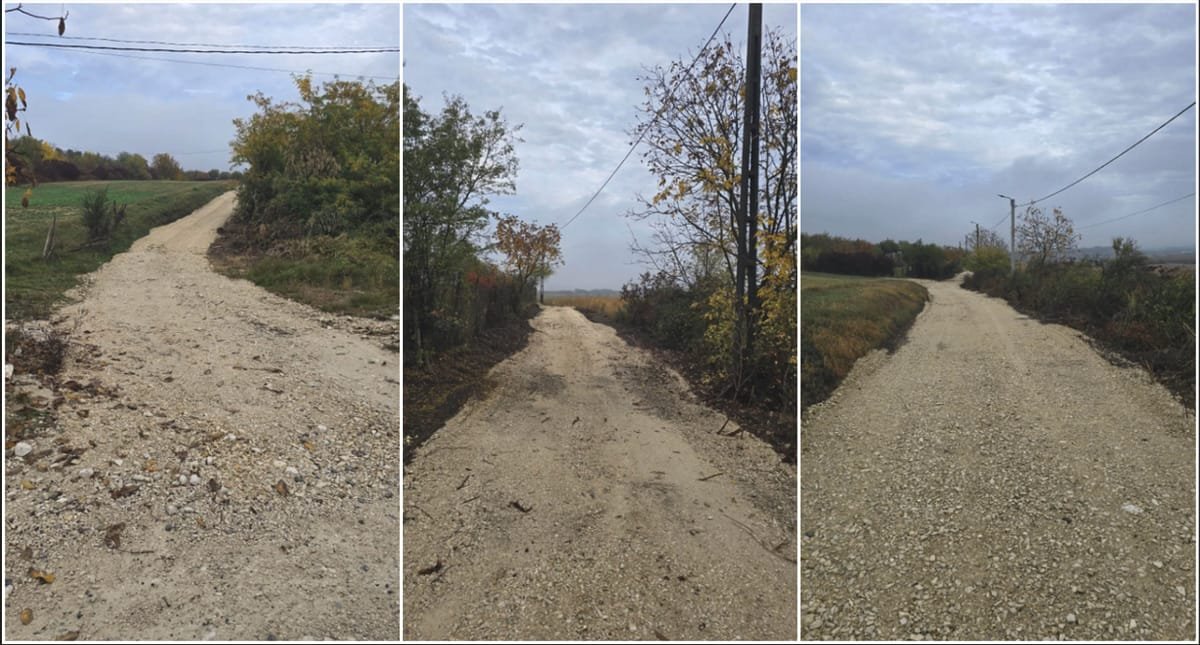La Teiuș se reabilitează drumurile de exploatare din zona fostei livezi, pentru fermieri și proprietari