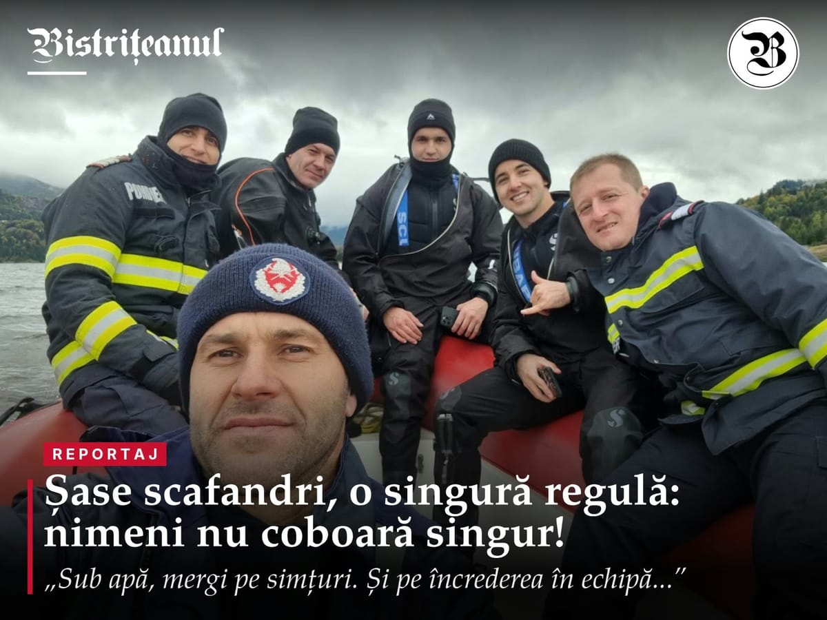 Lacul Colibița: cum lucrează scafandrii ISU Bistrița-Năsăud și ce se vede, de fapt, sub apă