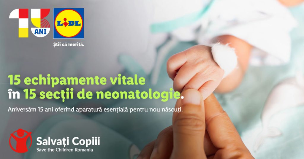 Lidl România donează peste 3,2 milioane de lei pentru dotarea a 15 secții de neonatologie