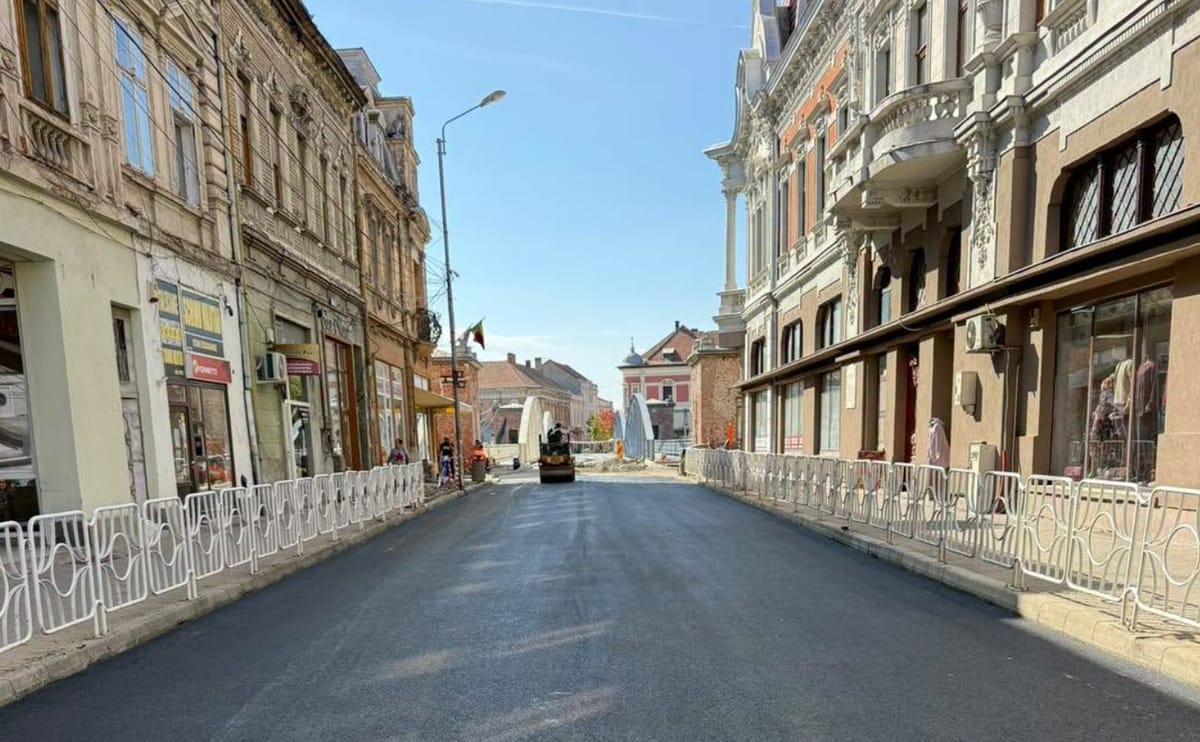 Lugoj: strada Unirii a fost asfaltată, iar la Podul de Fier urmează asfaltarea