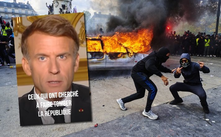 Macron condamnă violențele de la Paris și anunță răspundere pentru cei care au jefuit: aproape 2.400 arestați