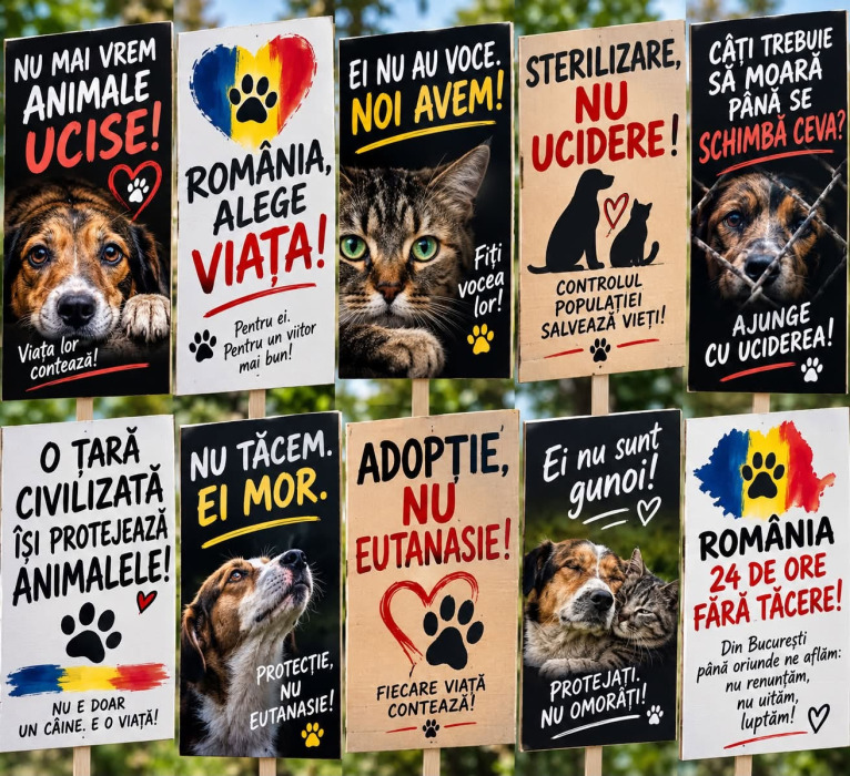 Manifestație dedicată protecției animalelor, duminică, în Piața Republicii din Făgăraș