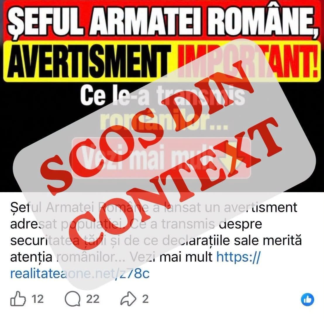 MApN demontează alerta falsă despre Armata Română: generalul Gheorghiță Vlad nu a emis nicio alertă națională