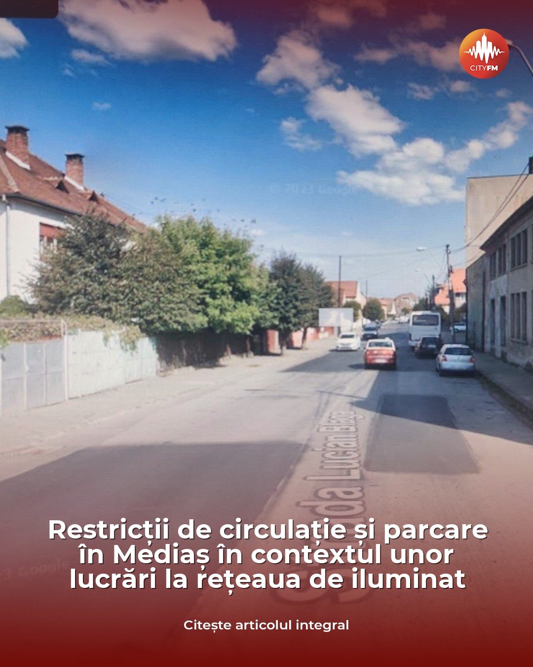 Mediaș: restricții de circulație și parcare, 12–16 octombrie, din cauza lucrărilor la iluminatul public
