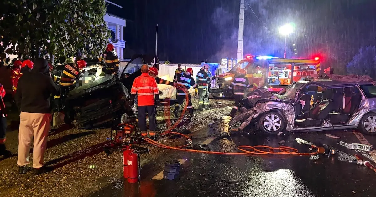 Mihăești, Vâlcea: trei morți și doi răniți grav, după un accident frontal pe DN 67