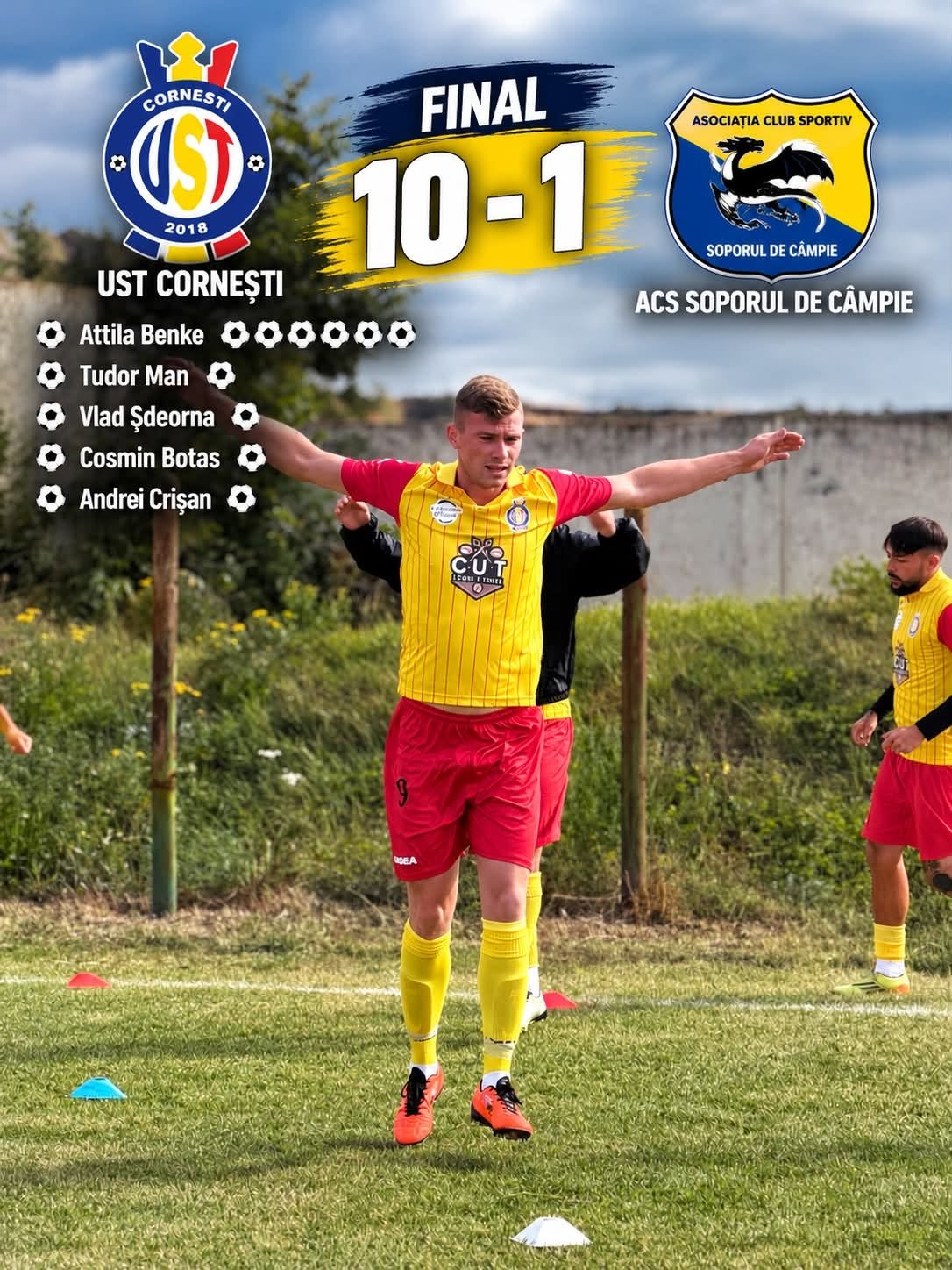 Mihai Viteazu: UST Cornești a învins ACS Soporu de Câmpie cu 10-1, în etapa a cincea