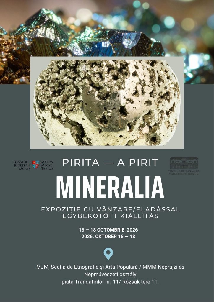 Muzeul Județean Mureș expune cristale de pirită la MINERALIA, între 16 și 18 octombrie