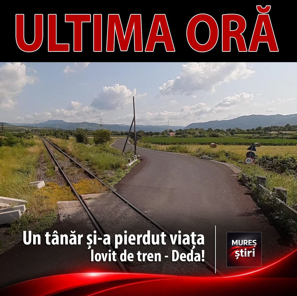 În zona Deda, un tânăr și-a pierdut viața după ce a fost lovit de un tren pe calea ferată