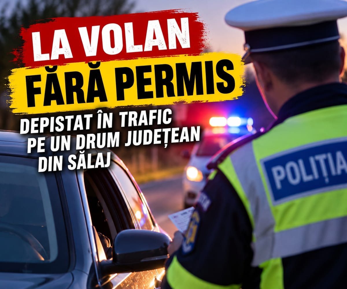 Nepradea: bărbat de 49 de ani prins la volan fără permis, întocmit dosar penal
