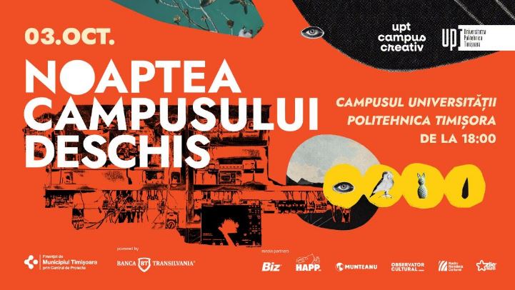 Noaptea Campusului Deschis revine la Timișoara! Știință, tehnologie și artă, cu acces gratuit
