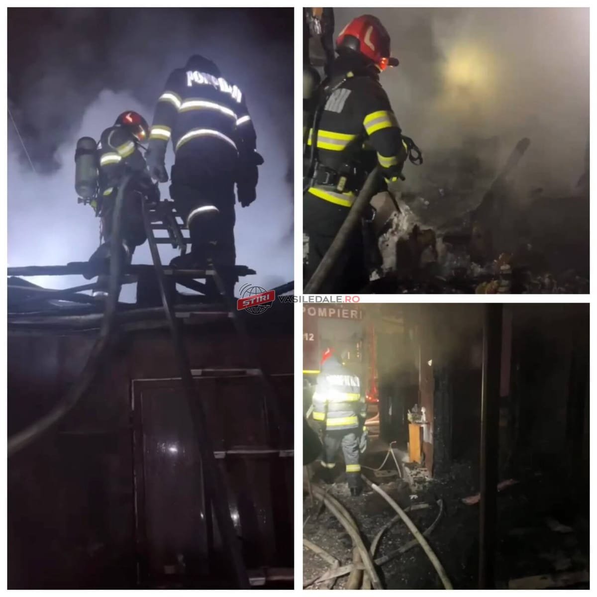 Ocna Șugatag: două bucătării de vară cuprinse de flăcări în timpul nopții, pe strada Pintea Viteazul