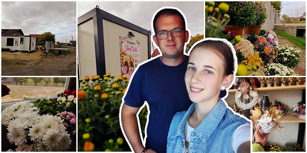 Odoreu: soții Szegedi își deschid propria florărie, cu flori crescute cu suflet, la prețuri de producător