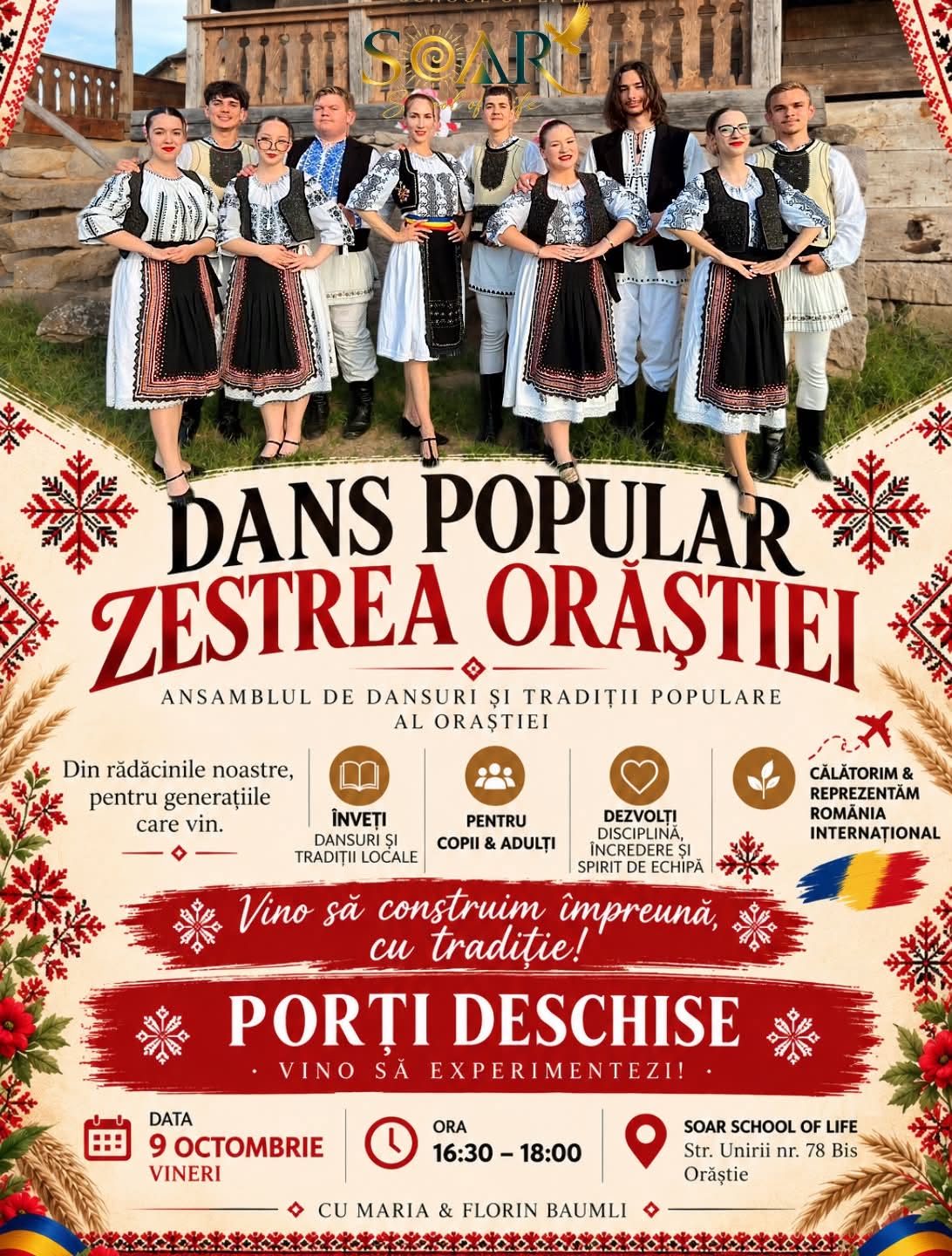 Orăștie: se deschid porțile Zestrea Orăștiei, ansamblu de dansuri populare pentru copii și adulți