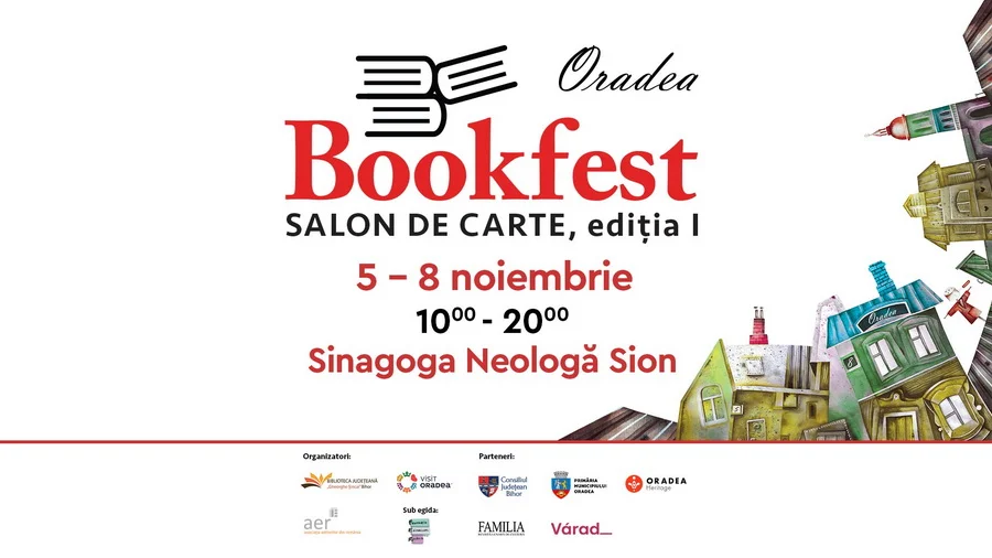 Oradea primește pentru prima dată Bookfest, în noiembrie, cu 30.000 de cărți și intrare liberă