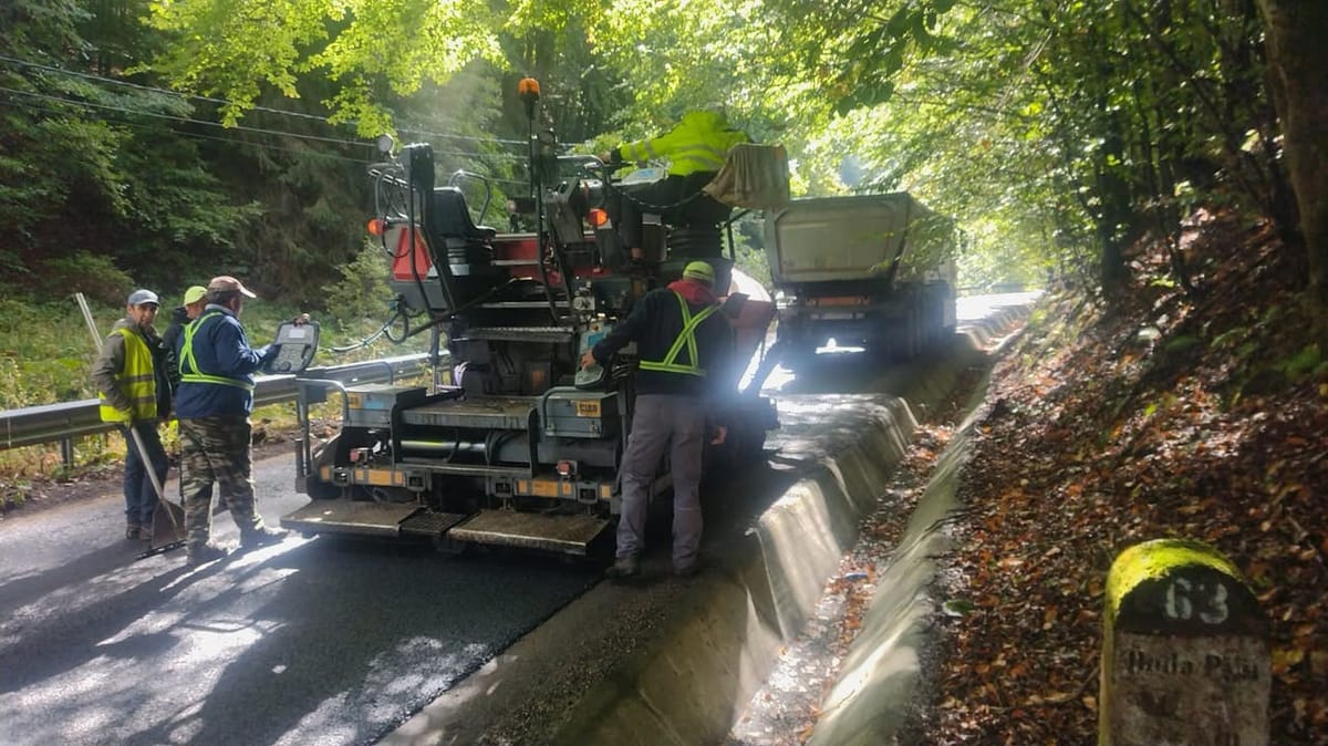 Padiș: Consiliul Județean Cluj face lucrări pe aproape 20 de km din DJ 108C