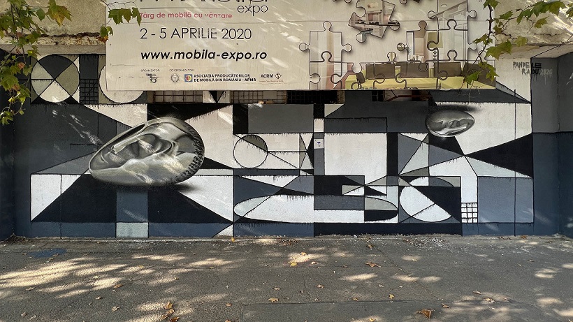 Pandele Radu reinterpretează opera lui Brâncuși într-un nou mural Un-hidden București