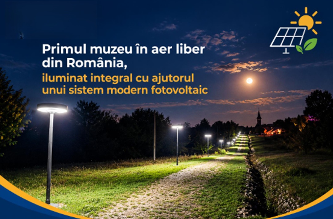Parcul Etnografic din Cluj beneficiază de primul sistem integral de iluminat solar