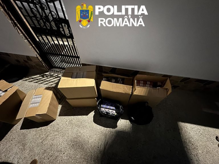Percheziții la 44 de domicilii pentru țigări fără timbru fiscal; 6 persoane reținute 24 de ore