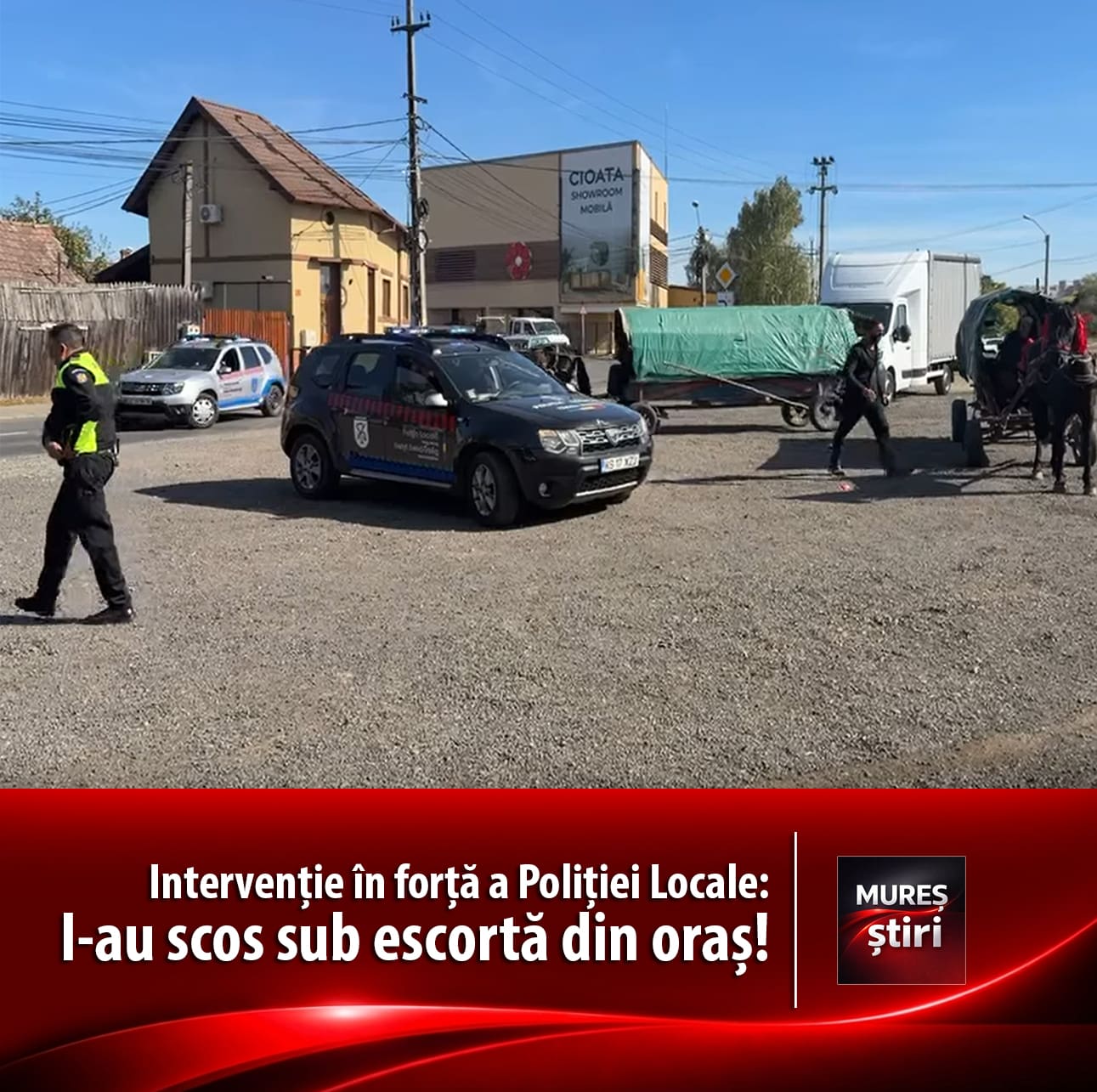 Poliția Locală Târgu Mureș a luat măsuri ferme împotriva accesului neautorizat cu vehicule cu tracțiune animală în oraș!