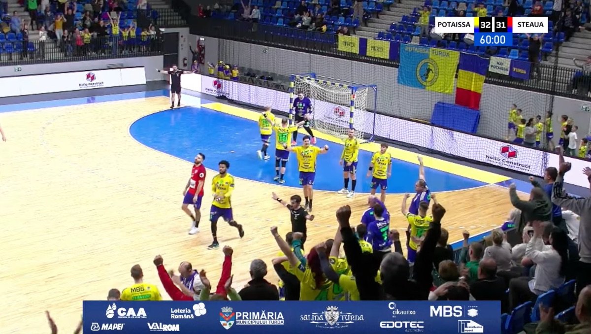 Potaissa Turda întoarce meciul cu CSA Steaua și câștigă cu 32–31 în Liga Zimbrilor