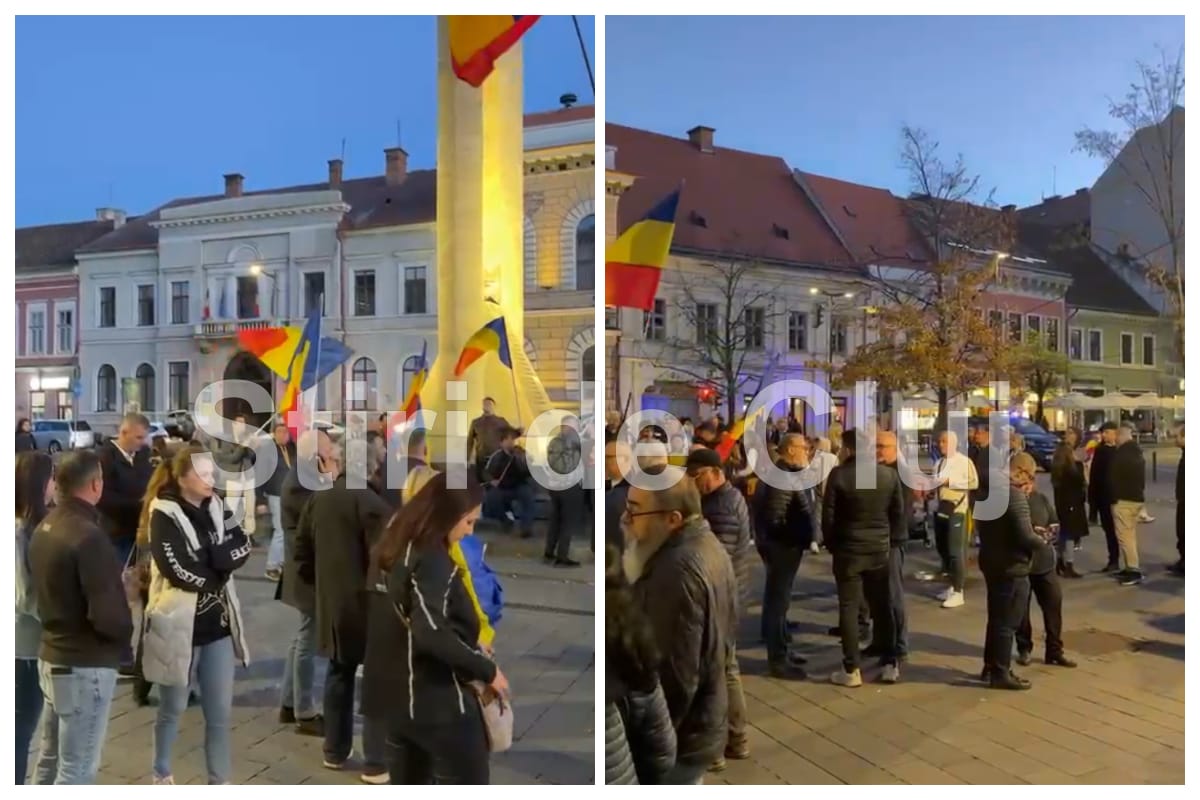 Protest la Clopot, Cluj: clujenii ies în stradă pentru Călin Georgescu, după apelul lui George Simion