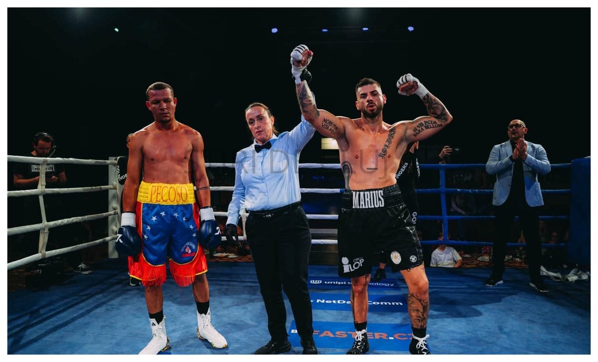Pugilistul clujean Marius Antonietti a câștigat prin KO și se bate pentru două centuri internaționale