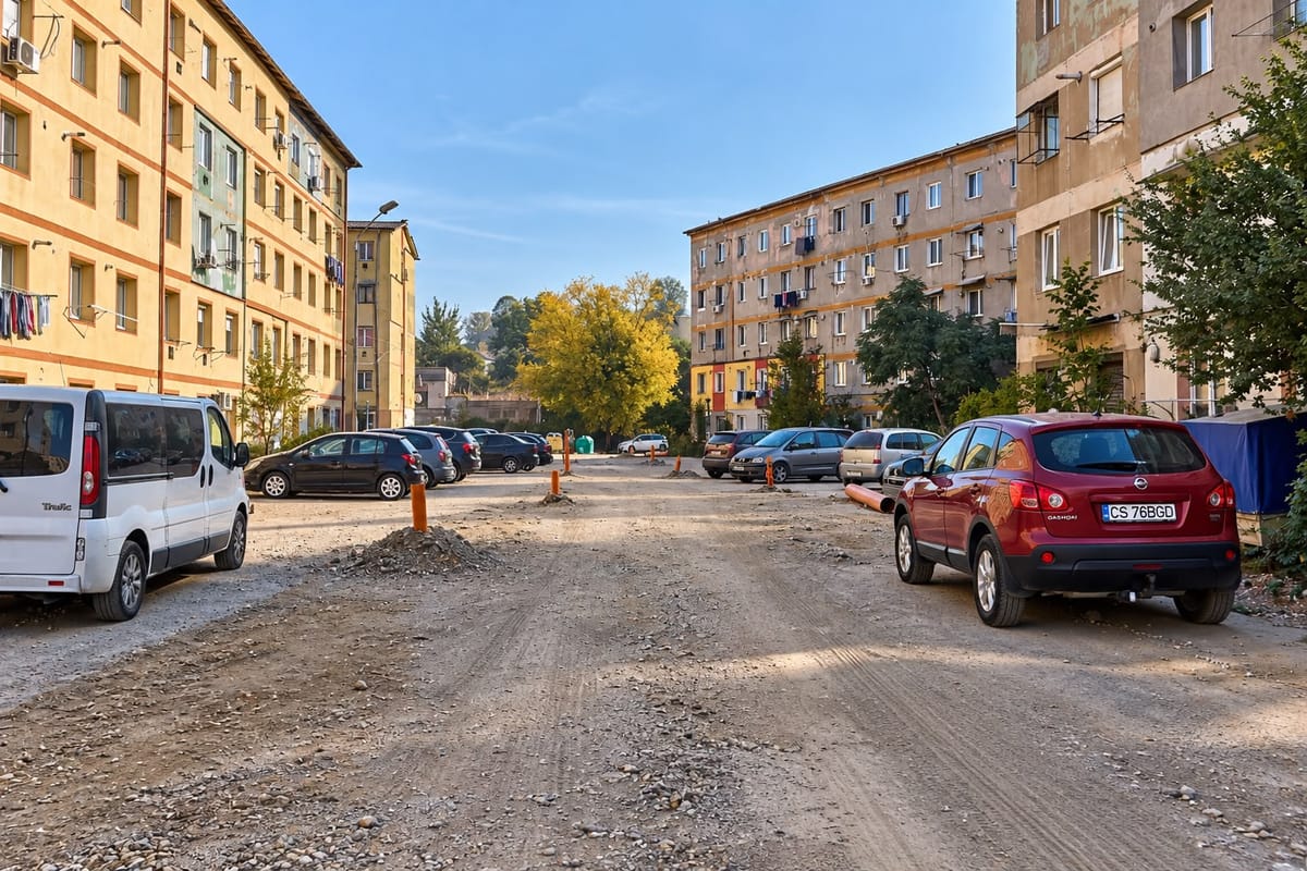 Reșița: lucrările de regenerare de pe Calea Caransebeșului au ajuns la peste 20%