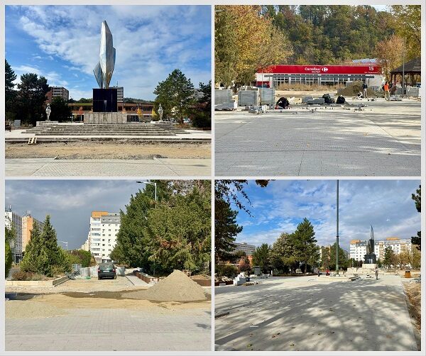 Reșița: lucrările la Parcul Tricolorului continuă în mai multe zone, cu termenul de octombrie în discuție