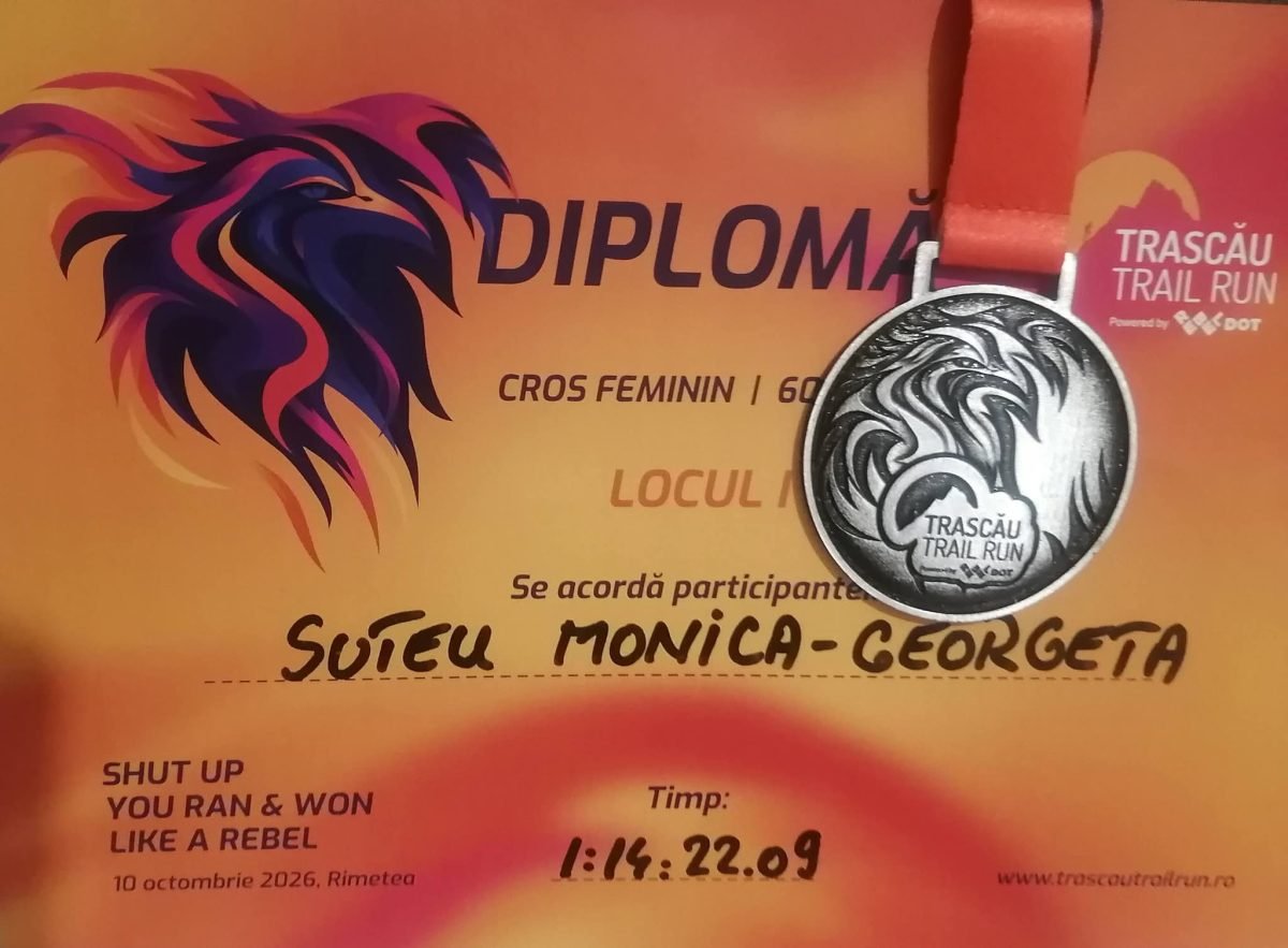 Rimetea: Monica Șuteu din Turda, pe primul loc la categoria de vârstă, la Trascău Trail Run