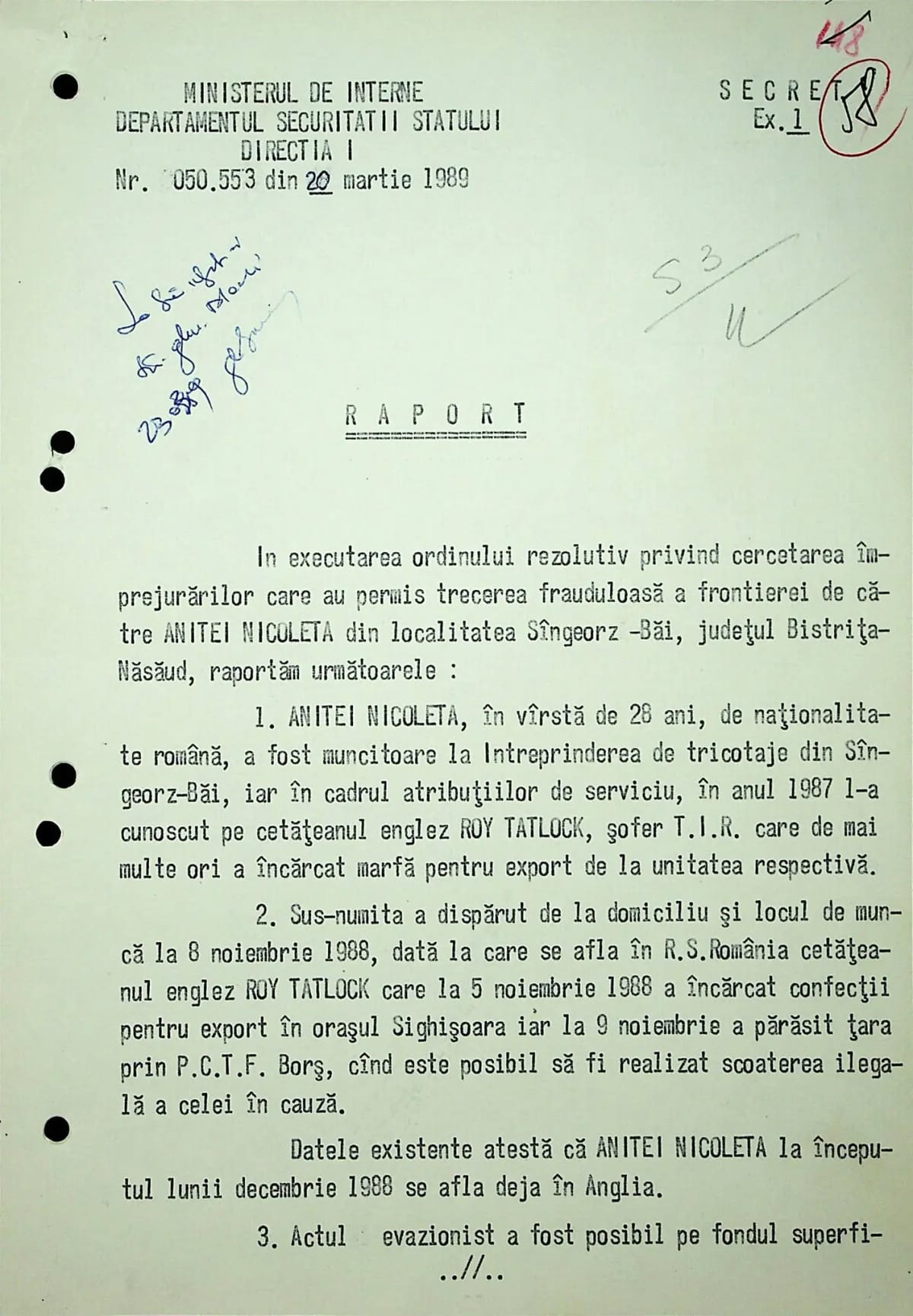 Sângeorz-Băi: documentele CNSAS despre Securitate și iubirea Nicoletei Anitei