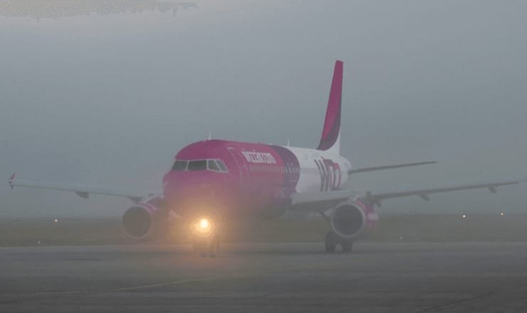 Satu Mare: cursa Wizz Air Londra–Satu Mare a fost deviată la Cluj-Napoca din cauza ceții