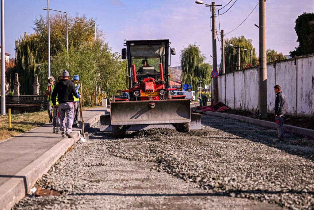 Sibiu: circulația se redeschide pe strada Cibinului, înainte ca lucrările să fie finalizate