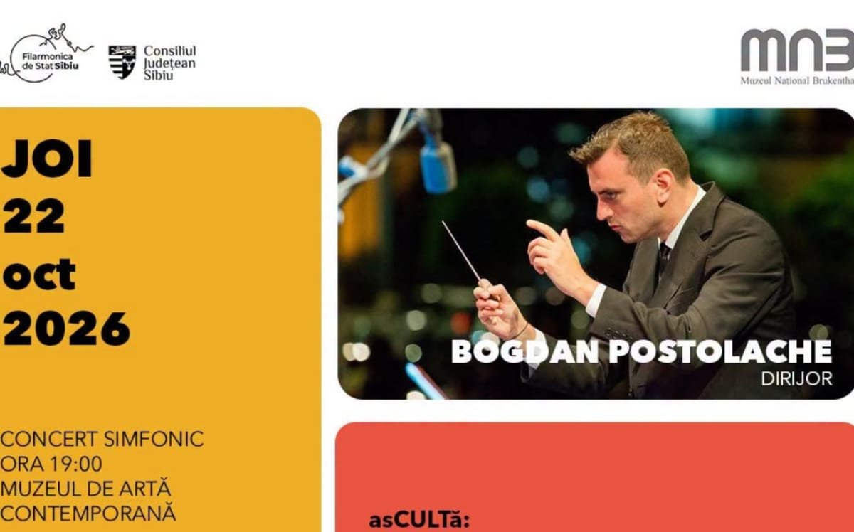 Sibiu: Concert simfonic la Muzeul de Artă Contemporană, joi, cu patru compozitori celebri