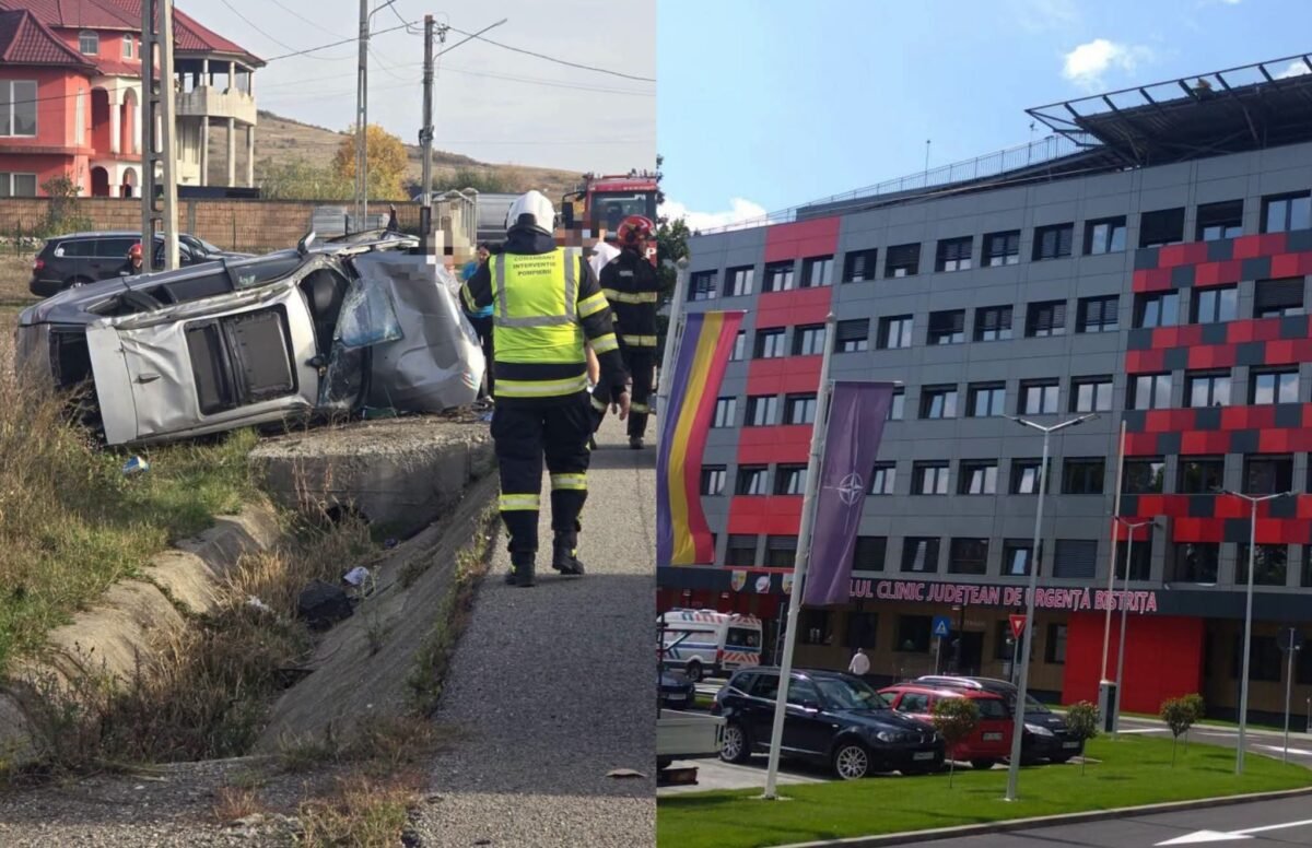 Șieu-Măgheruș: femeia de 40 de ani rănită grav pe DN 17 a fost transferată din ATI, în stare bună