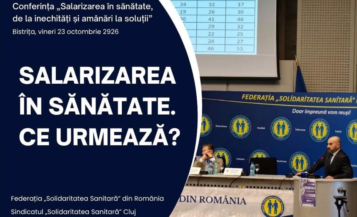Solidaritatea Sanitară cere Guvernului soluție pentru salarizarea din sănătate de la 1 ianuarie 2027