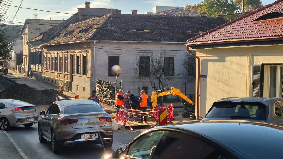 Strada Rennes din Sibiu se redeschide complet după 15 noiembrie, cu trei luni de întârziere