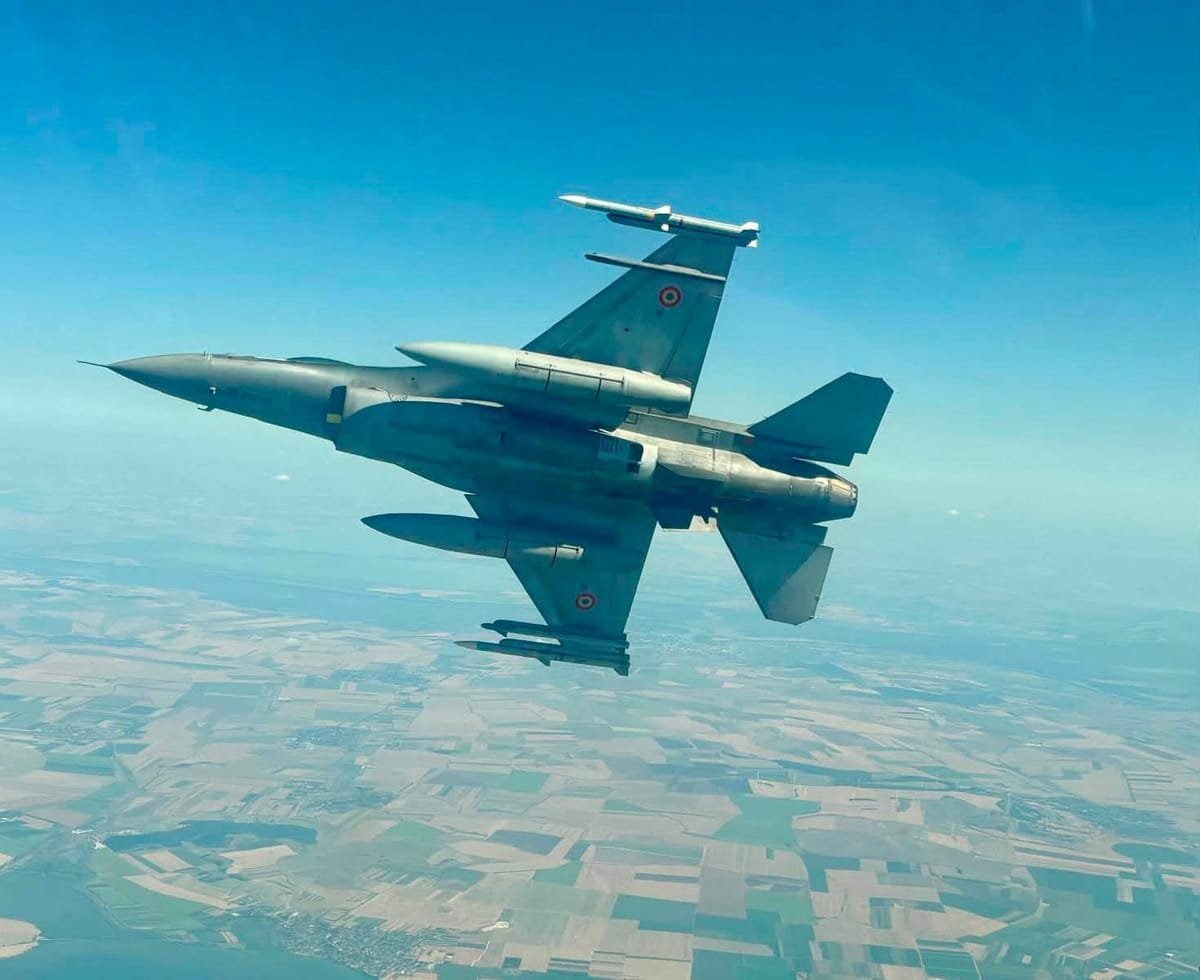 Sulina: o dronă a intrat scurt în spațiul aerian național, două F-16 au fost ridicate de la sol