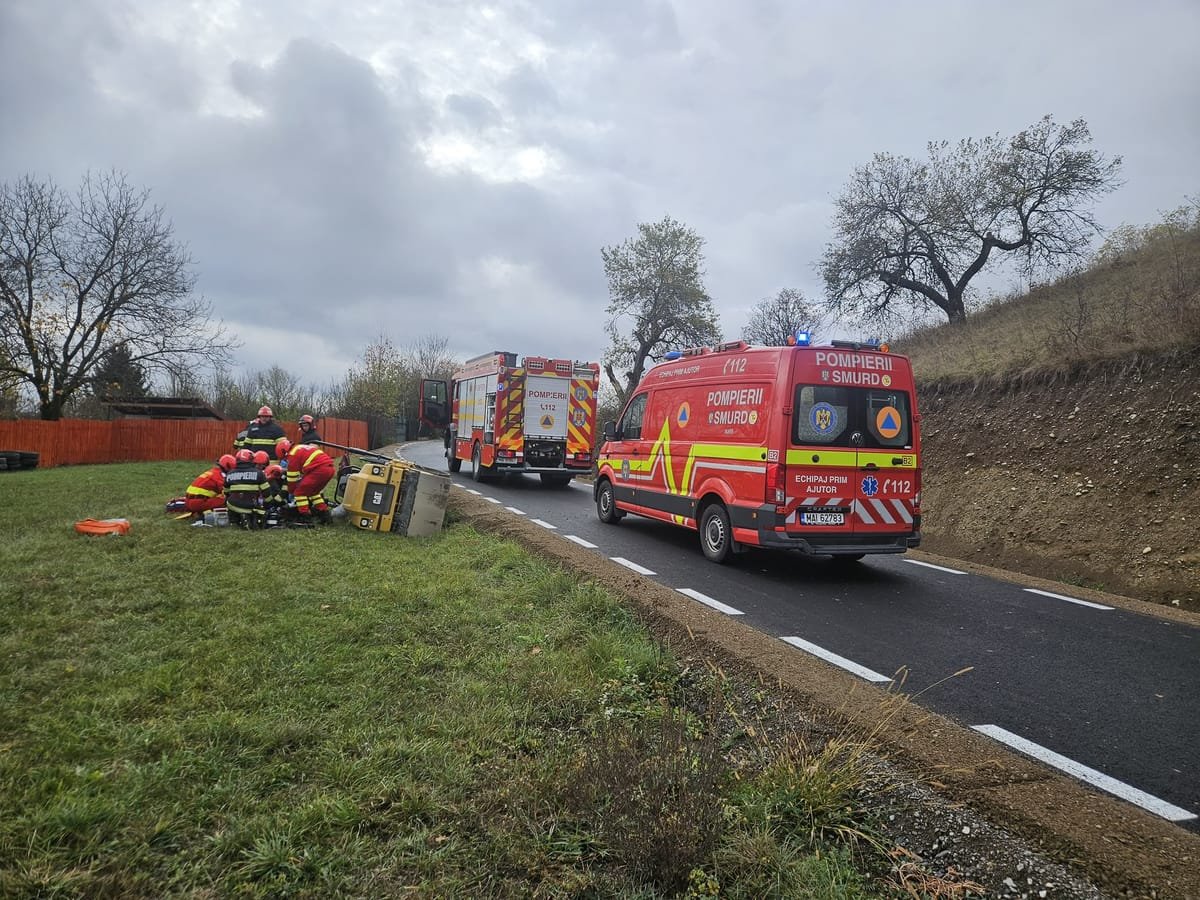 Suseni, Mureș: bărbat de 32 de ani mort după ce a fost prins sub un utilaj