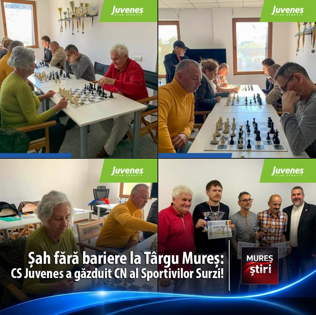 Târgu Mureș a găzduit Campionatul Național de Șah al Sportivilor Surzi