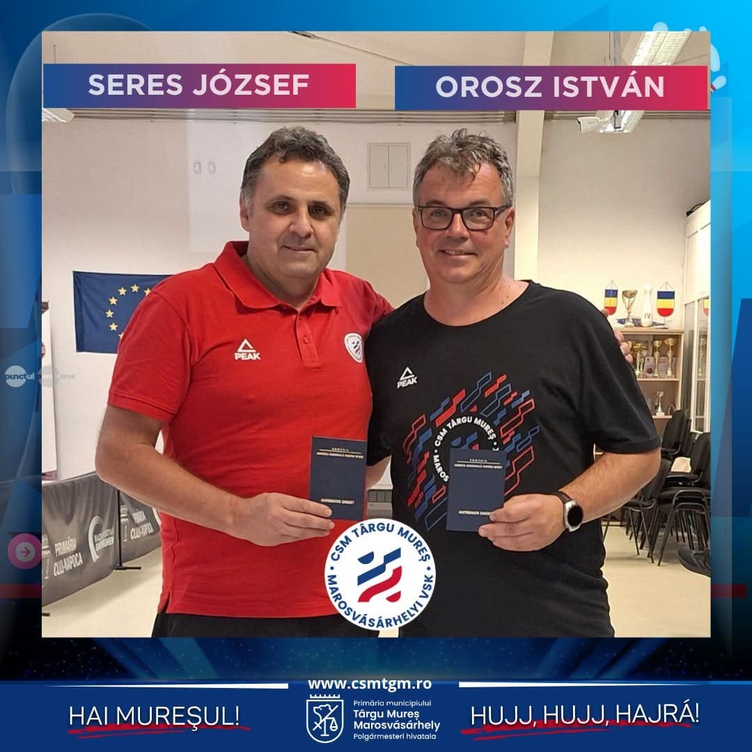 Târgu-Mureș: Antrenorii Orosz István și Seres József distinși cu titlul de Antrenor Emerit