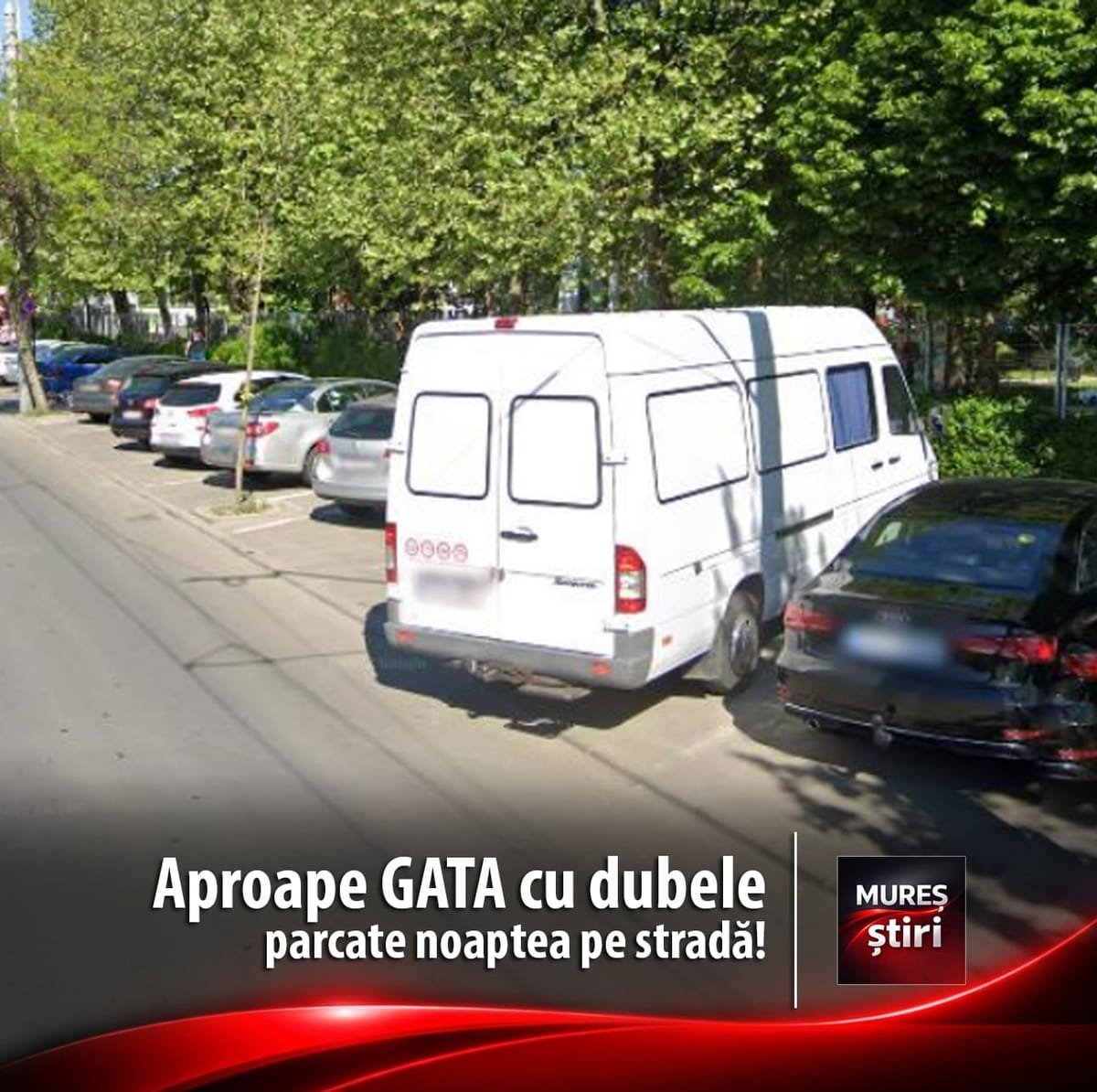 Târgu Mureș: amendă pentru șoferii de autoutilitare care își lasă mașinile pe stradă noaptea